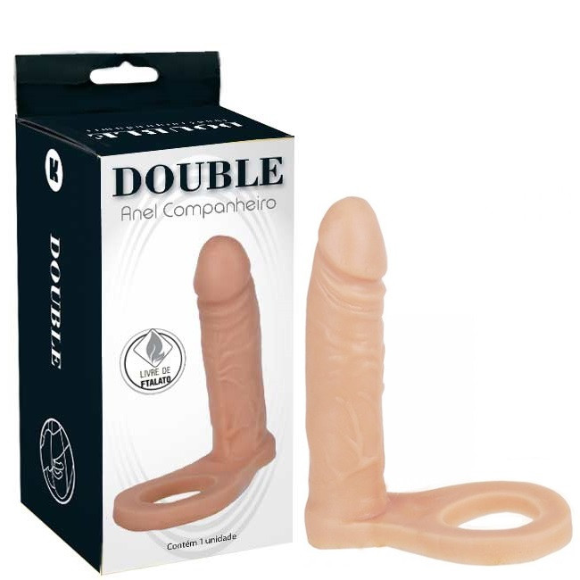 Anel companheiro Dupla Penetração 12X3CM - Sexshop