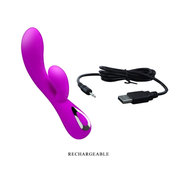 Vibrador Silicone Ponto G 10V Recarregável Honey Pretty love - Sex shop