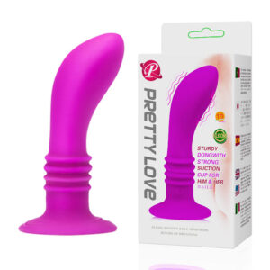 Plug Anal de Silicone Curvo e anel estimulador PRETTY LOVE - Sexshop