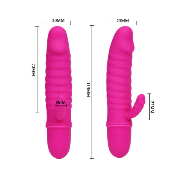 Vibrador duplo Puro Silicone,10 níveis de vibração - ARND - Sexshop