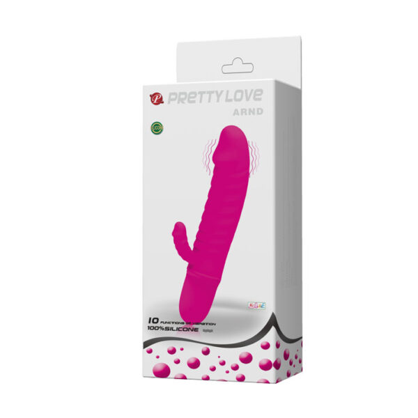 Vibrador duplo Puro Silicone,10 níveis de vibração - ARND - Sexshop