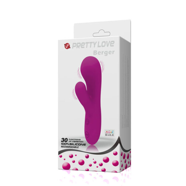 Vibrador Silicone Recarregável 30 níveis de vibração Berger - Sex shop