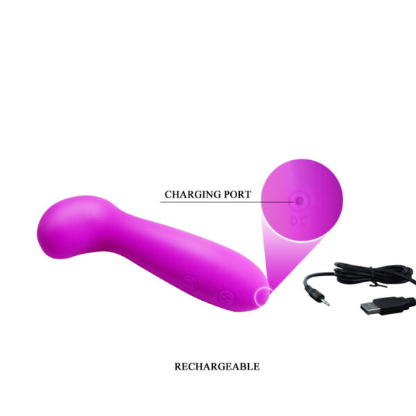 Vibrador Ponto G Silicone Recarregável 30 níveis de vibração HIRAM - Sexshop