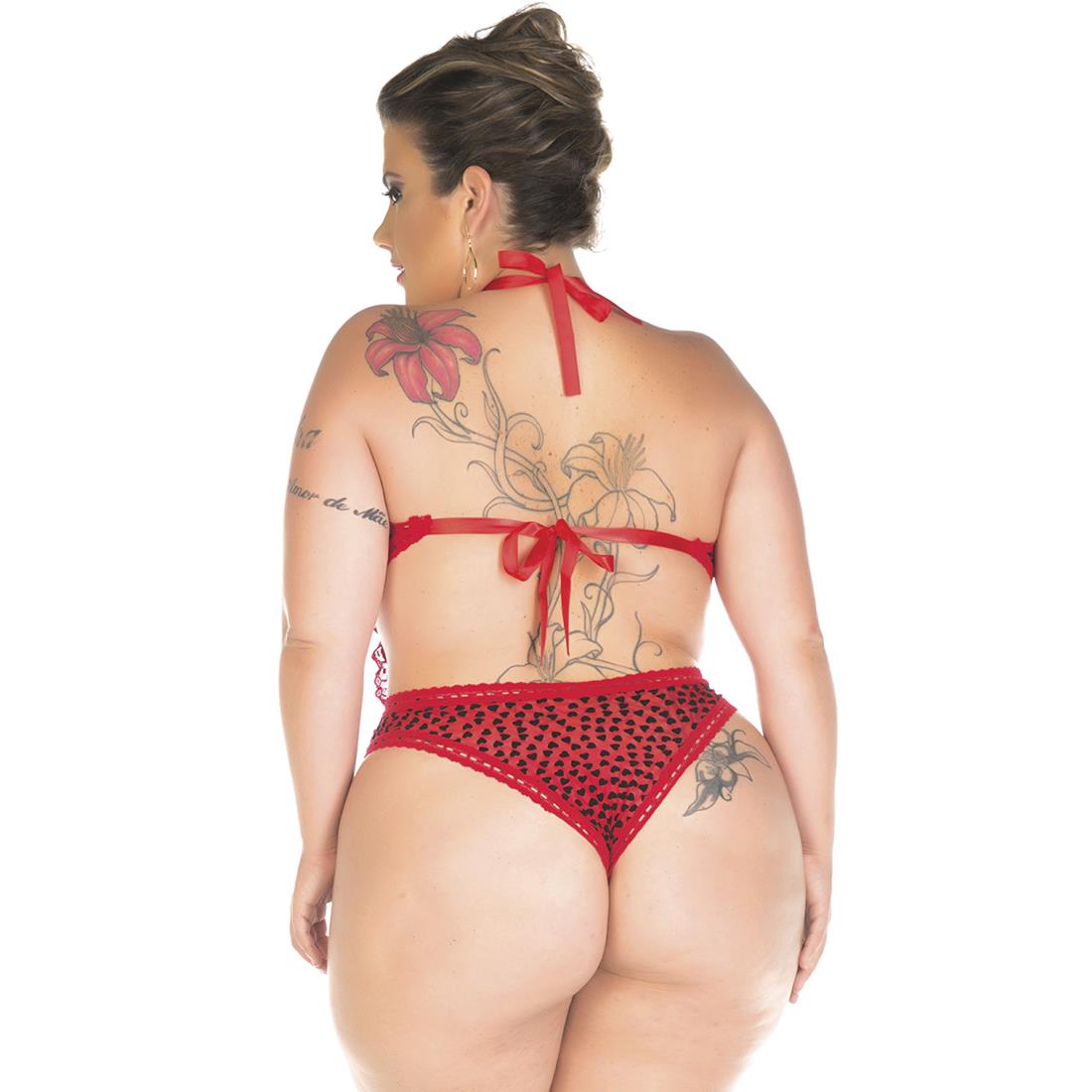 Body Sensual Plus Size Romântico Pimenta Sexy - Sexshop