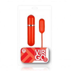 Cápsula vibratória vermelha 10 velocidades com luz de Led - VIRGO - NANMA - Sex shop