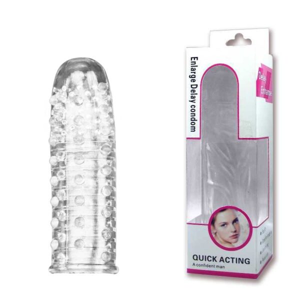 Capa Peniana Transparente com Saliências Massageadoras - Sex shop