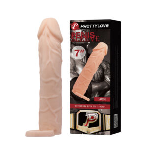 Capa Peniana, com Extensor de 5 cm e Anel Escrotal - PRETTY LOVE LARGE - Sex shop