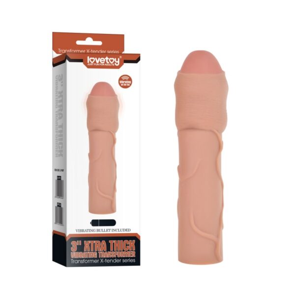 Capa Peniana, com Glande Encoberta pelo Prepúcio - XTRA THICK VIBRATING TRANSFORMER - Sex shop