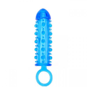 CAPA PENIANA BAG COM ANEL TESTICULAR - AZUL - Sexshop