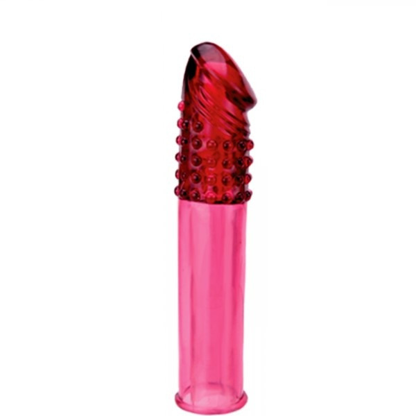 Capa Peniana com Ponta Extensora - Vermelha - Sexshop