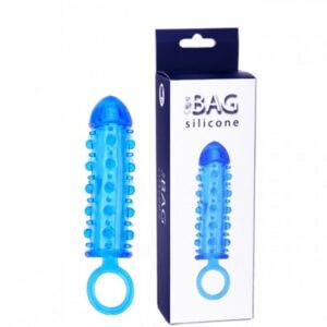 CAPA PENIANA BAG COM ANEL TESTICULAR - AZUL - Sexshop