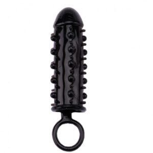 CAPA PENIANA BAG COM ANEL TESTICULAR - PRETA - Sexshop