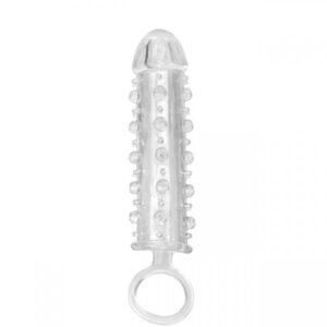 CAPA PENIANA BAG COM ANEL TESTICULAR - TRANSPARENTE - Sexshop