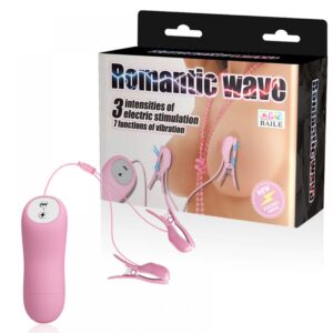 Grampos Para Mamilos Vibratórios com Estimulação Elétrica - ROMANTIC WAVE - Sexshop