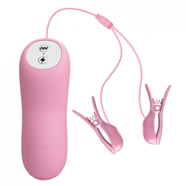 Grampos Para Mamilos Vibratórios com Estimulação Elétrica - ROMANTIC WAVE - Sexshop