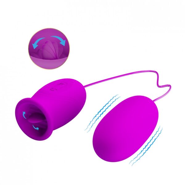 Vibrador formato de Língua e Capsula vibratória - Daisy Pretty Love