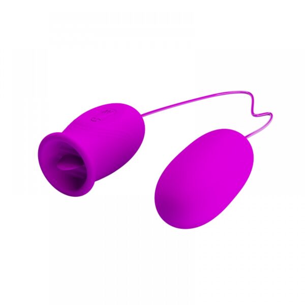 Vibrador formato de Língua e Capsula vibratória - Daisy Pretty Love