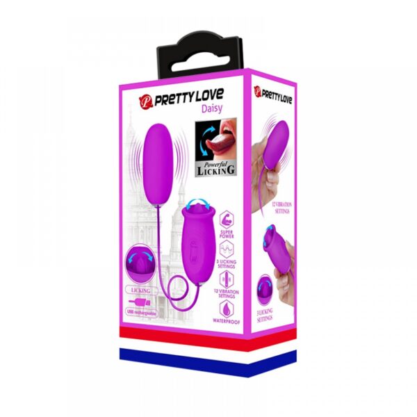 Vibrador formato de Língua e Capsula vibratória - Daisy Pretty Love