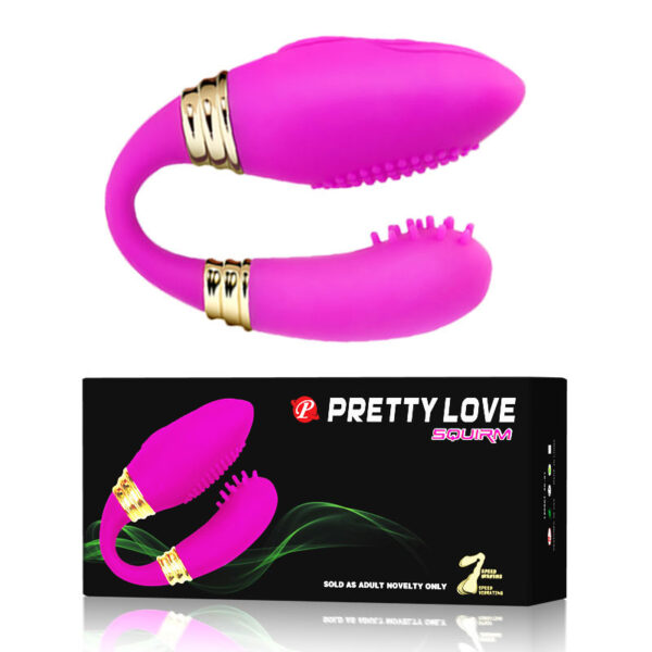 Vibrador para Casais, com 7 Modos de Vibração e 7 Modos de Toque - PRETTY LOVE SQUIRM - Sex shop