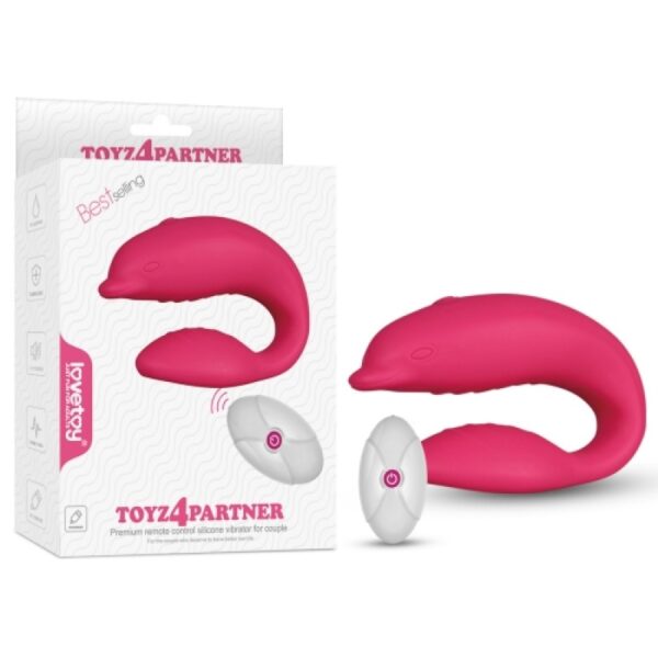 Vibrador para Casais, com Formato Golfinho com 10 Modos de Vibração - TOYZ4PARTNER - Sex shop