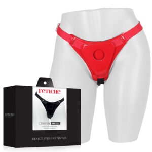 Cinta para pênis Strap-On Vinil Ajust Vermelha - Sexshop