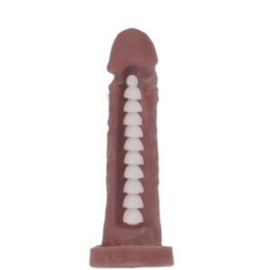 Pênis realístico, com vértebra interna 18x3,8cm Marrom - Sexshop