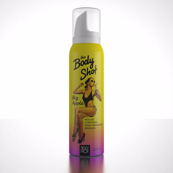 Body Shot Big Apple - Espuma Crocante para Massagem Sensual Beijável