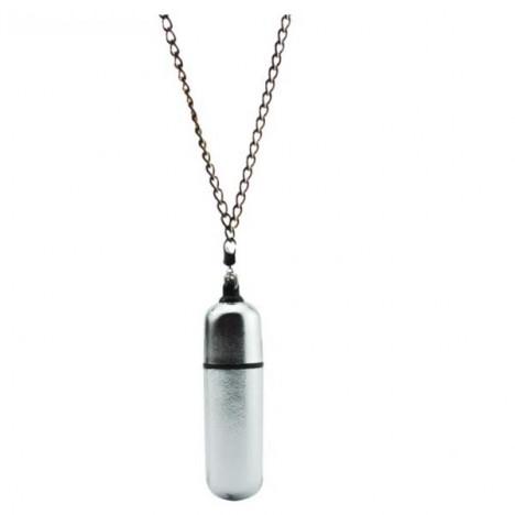 Colar com cápsula vibratória - MINIVIBE NECKLACE BLACK - BMS INTERPRISES - Sexshop-0