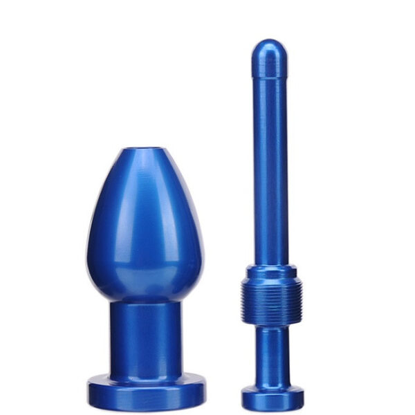 Plug Anal com trava - HARD METAL COR AZUL - Sex shop