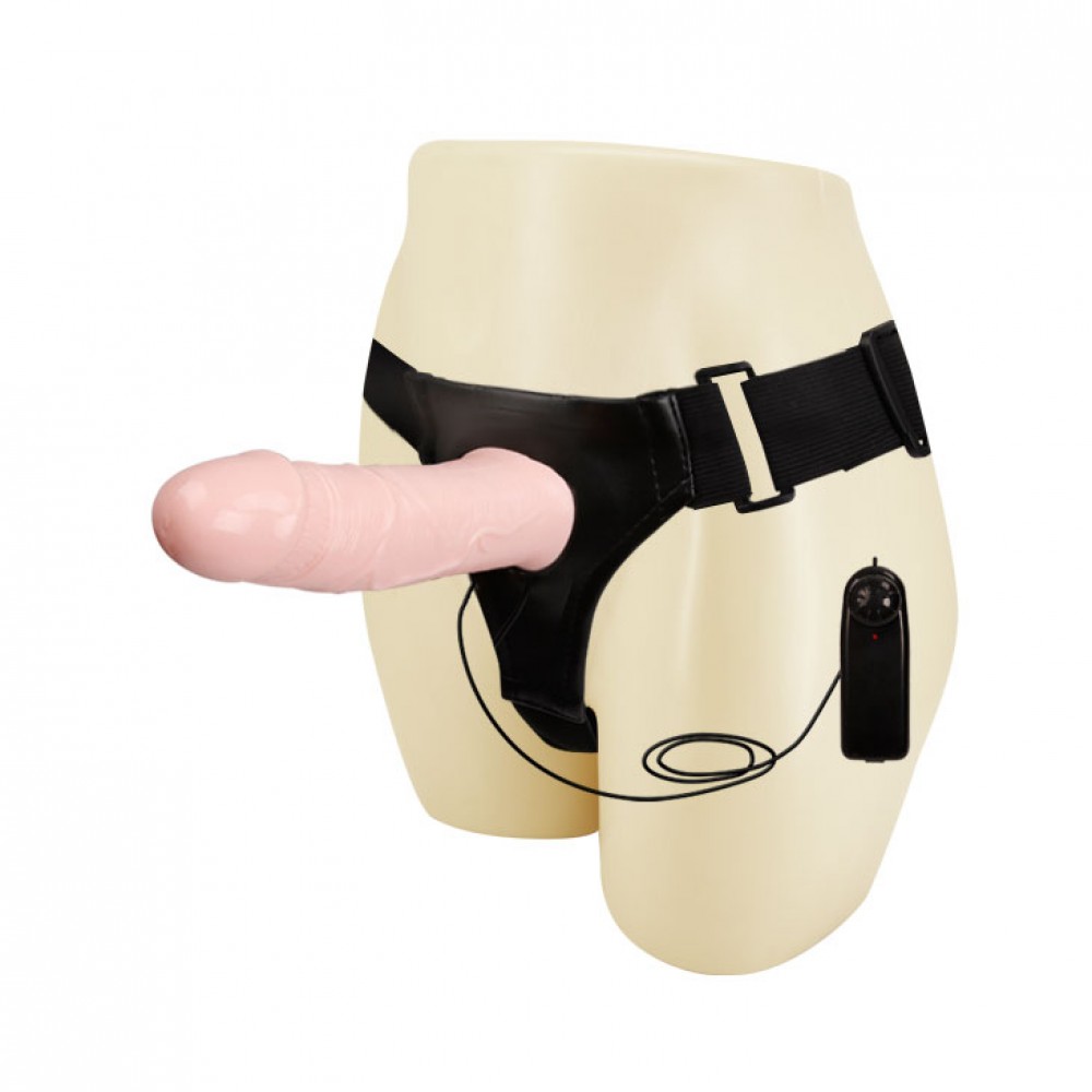 Cinta Peniana com Pênis Oco com Vibração Multivelocidade - PENIS SLEEVE EXTENSION - Sexy shop