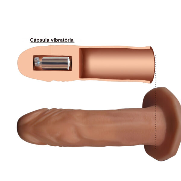 Capa Oca 16 cm com 10 Modos de Vibração e Cinta Ajustável - LOVE TOY UNISEX HOLLOW - Sexshop