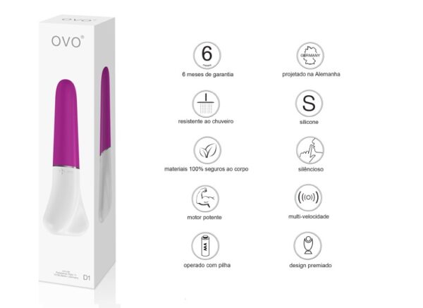 Vibrador E Estimulador - D1 - Violet - Ovo Lifestyle - Sex shop-23060