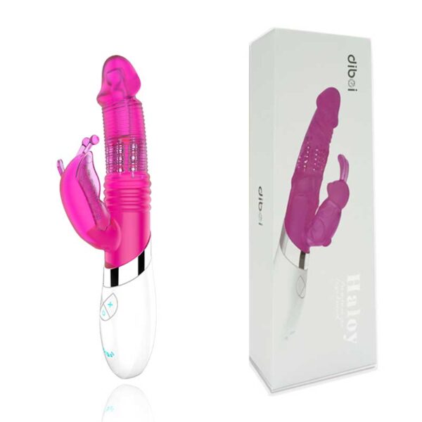 Vibrador Rotativo, com Estimulador Borboleta com 6 Modos de Vibração e Rotação - DIBE - Sexshop