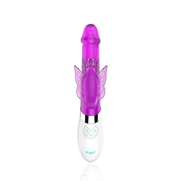 Vibrador Rotativo, com Estimulador Borboleta com 6 Modos de Vibração e Rotação - DIBE - Sexshop