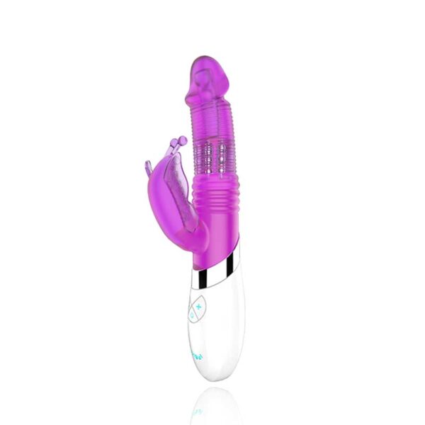 Vibrador Rotativo, com Estimulador Borboleta com 6 Modos de Vibração e Rotação - DIBE - Sexshop