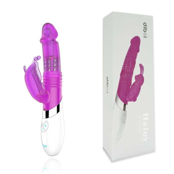 Vibrador Rotativo, com Estimulador Borboleta com 6 Modos de Vibração e Rotação - DIBE - Sexshop