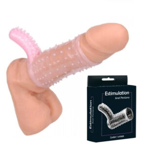 Meia capa peniana com estimulador clitoriano Rosa - Sexshop