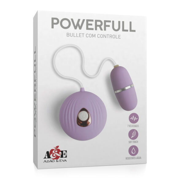 Vibrador PowerFull Bulllet com Controle - 7 velocidades à prova d´água - Sex shop