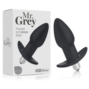 Plug Anal Mr. Grey - Silicone - Com Vibrador - Sexshop