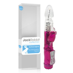 Vibrador Rotativo Jack Rabbit Recarregável - Rosa Cromado - Elefante - Sexshop