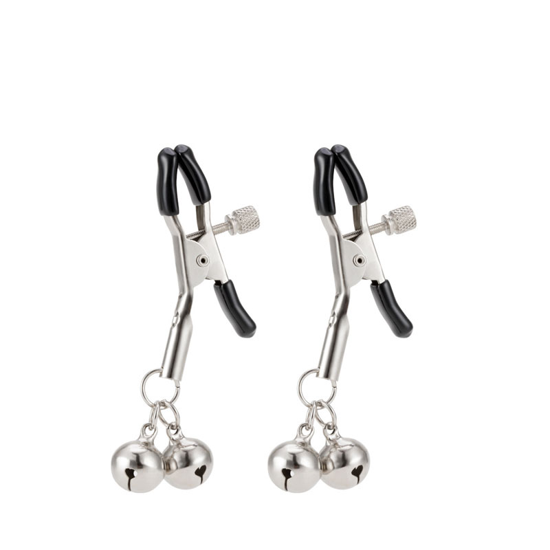 Grampos para os seios em metal com sino - Sexshop
