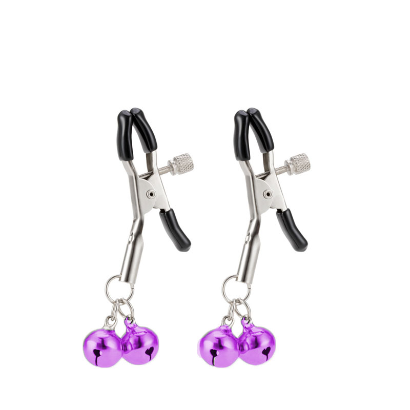 Grampos para os seios em metal com sino - Sexshop