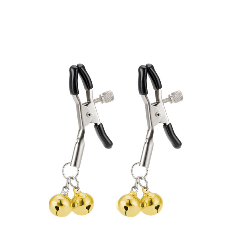 Grampos para os seios em metal com sino - Sexshop