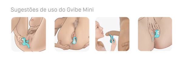 Vibrador e Estimulador duplo Gvibe MINI - Tiffany Mint - Sexshop
