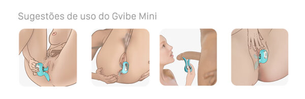 Vibrador e Estimulador duplo Gvibe MINI Azul - Tiffany Mint - Sexshop