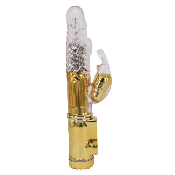 Vibrador Jack Rabbit Rotativo Coelho Dourado Recarregável - Sexshop