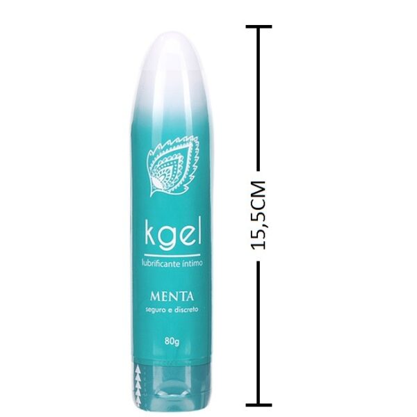 Kgel Lubrificante Íntimo 80g e embalagem formato vibrador - Menta - Sex shop