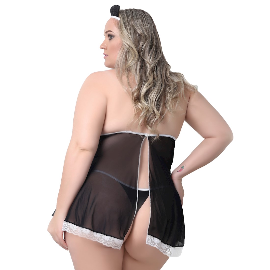 Sexshop, Kit Fantasia Plus Size Empregadinha Pimenta Kente