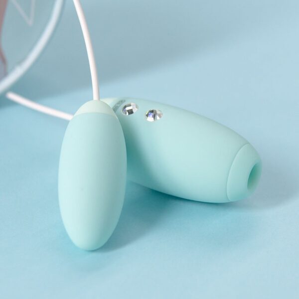 Vibrador Capsula Vaginal ou Anal e Sugador para Clitóris ou Seios - Miss VV Kiss Toy