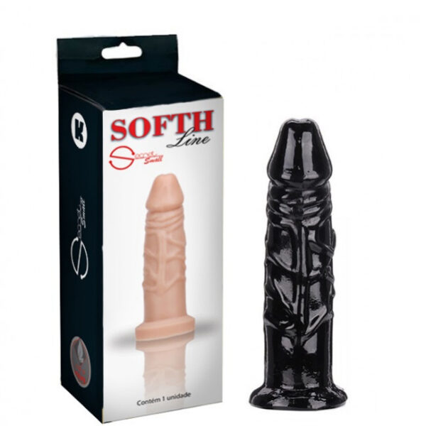 Pênis Realístico Com Veias Preto 12,5x3cm - Sexshop